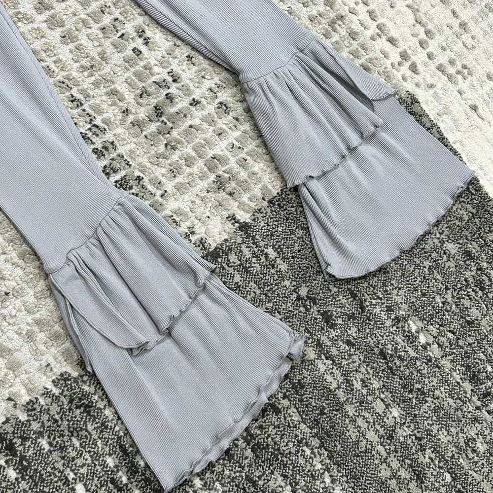 Matilda Jane Layered Ash Leggings Girls Secret Fields Gray Benny Ribbed Pants 14